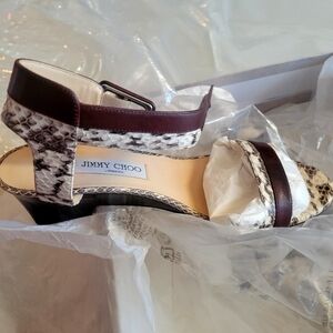 Jimmy Choo Snake Print Sandals
